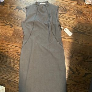Midi pencil dress with zippers